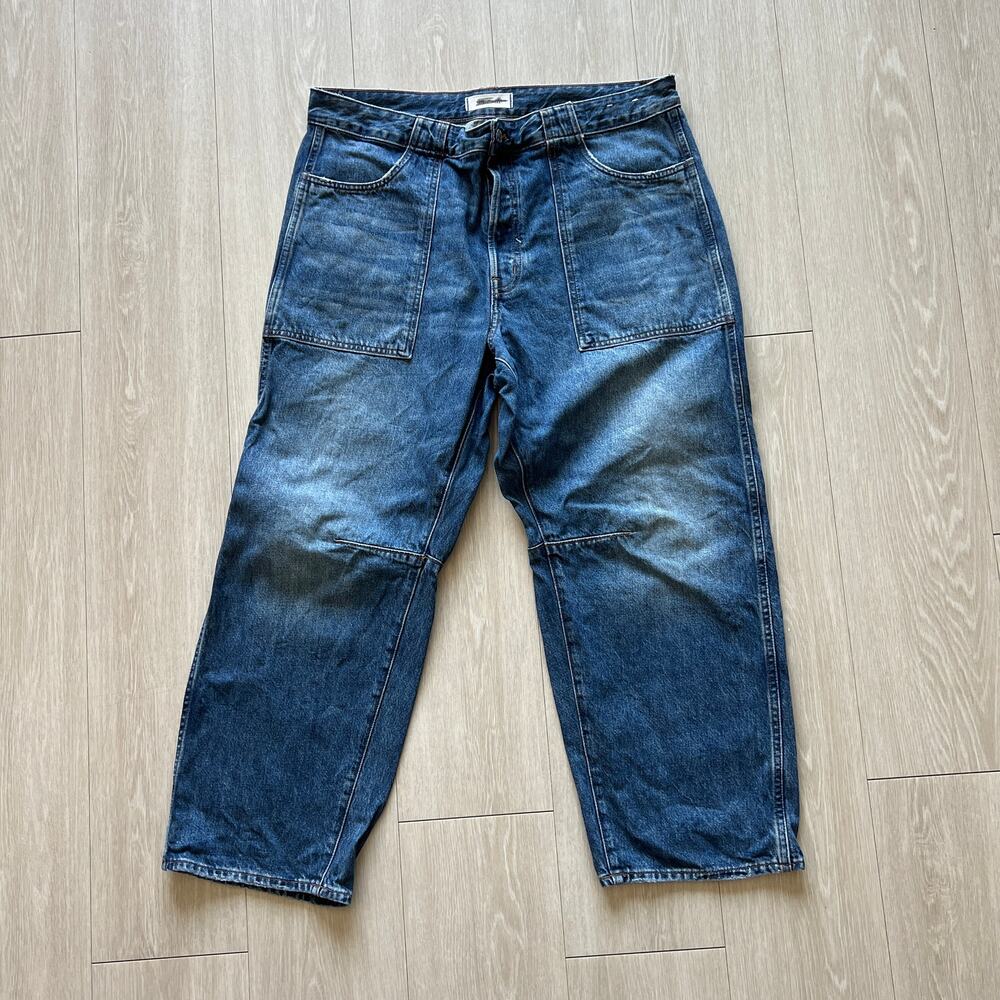 Madewell Curvy Darted Barrel Leg Jean 32 Blue